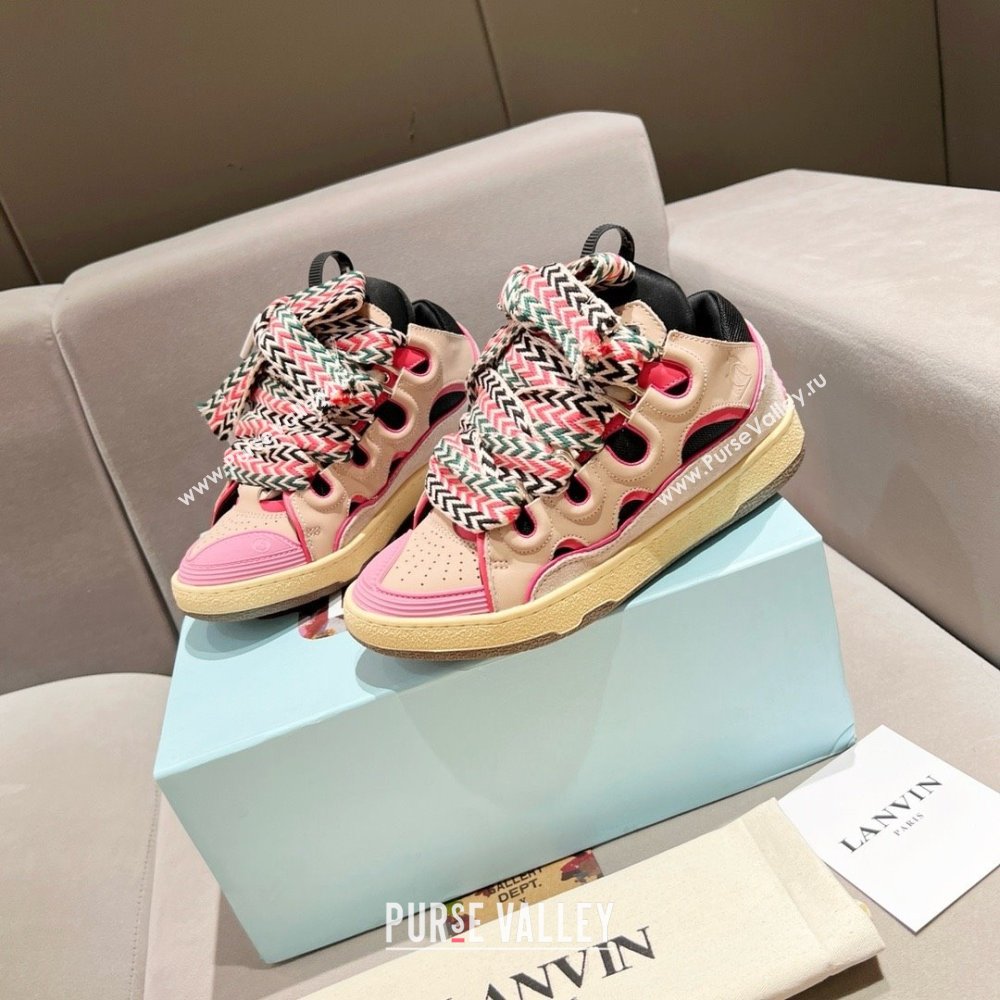 Lanvin X Gallery Department Leather Curb Sneakers L081114 Pink 2025 (SS-25081114)