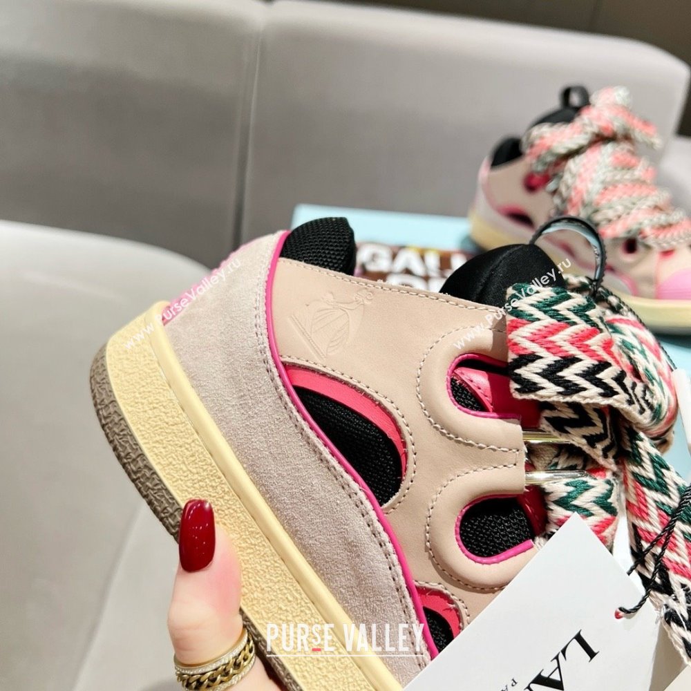 Lanvin X Gallery Department Leather Curb Sneakers L081114 Pink 2025 (SS-25081114)