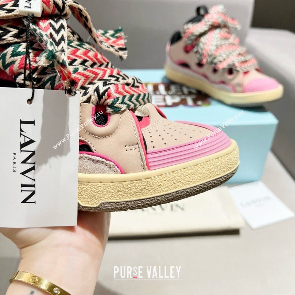Lanvin X Gallery Department Leather Curb Sneakers L081114 Pink 2025 (SS-25081114)