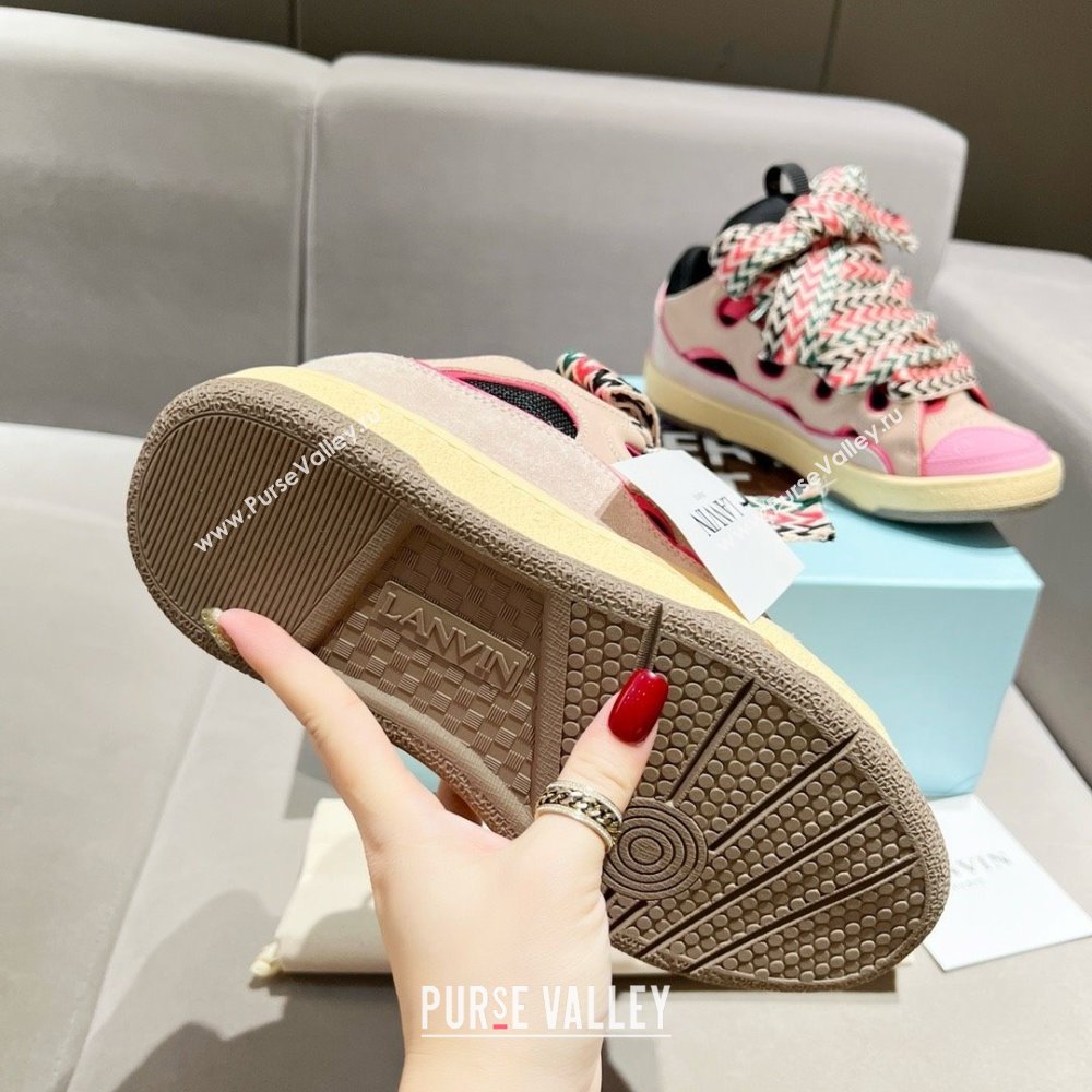 Lanvin X Gallery Department Leather Curb Sneakers L081114 Pink 2025 (SS-25081114)