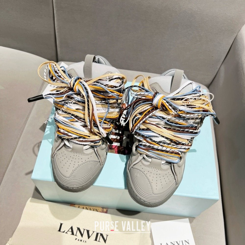 Lanvin X Gallery Department Leather Curb Sneakers L081112 Grey 2025 (SS-25081112)