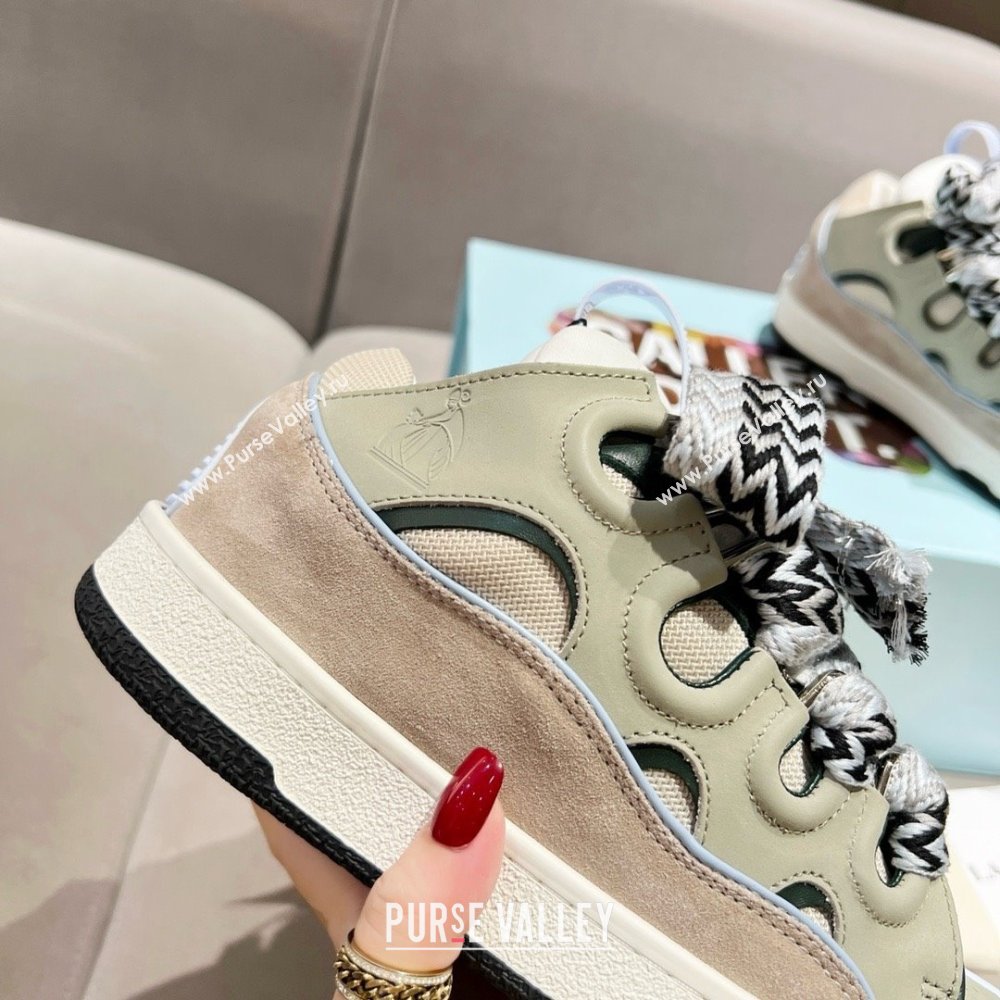 Lanvin X Gallery Department Leather Curb Sneakers L081115 Beige 2025 (SS-25081115)