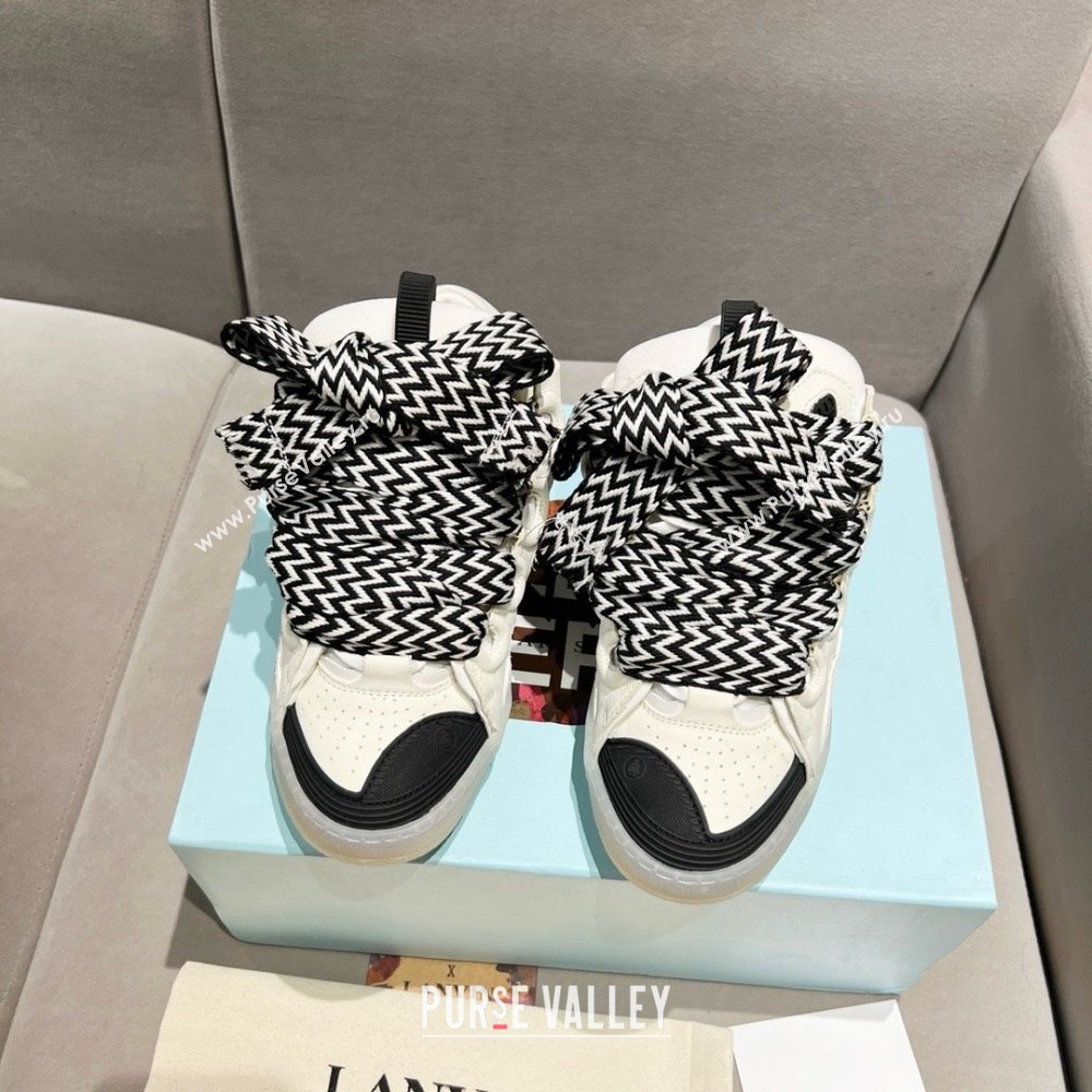 Lanvin X Gallery Department Leather Curb Sneakers L081116 Black/White 2025 (SS-25081116)