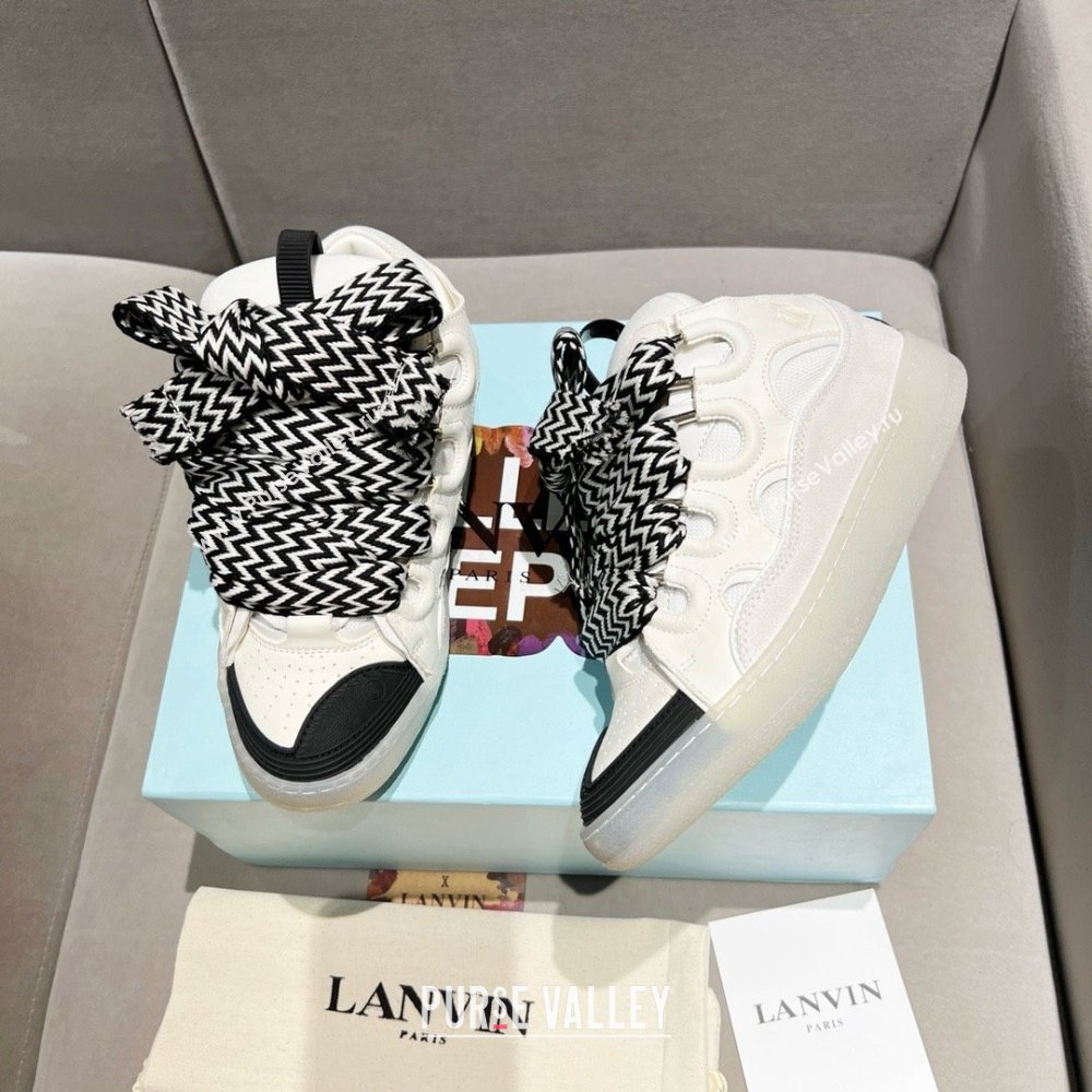 Lanvin X Gallery Department Leather Curb Sneakers L081116 Black/White 2025 (SS-25081116)