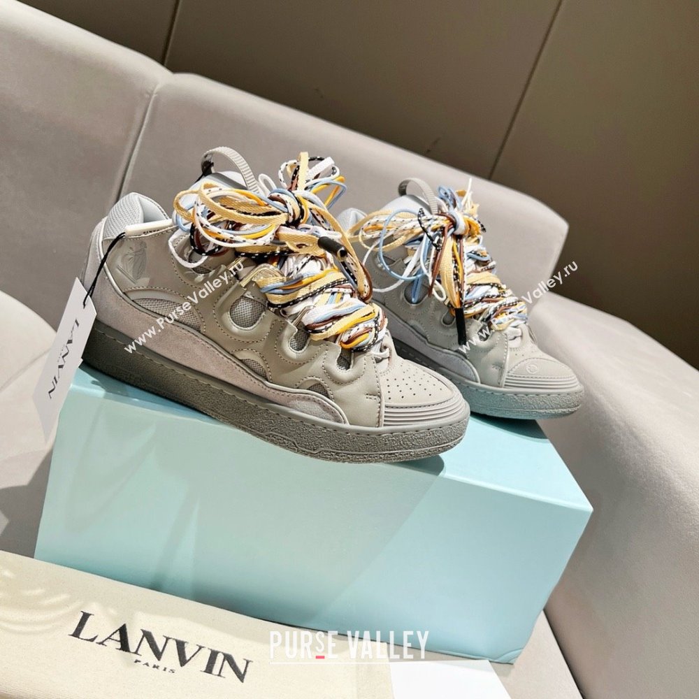 Lanvin X Gallery Department Leather Curb Sneakers L081112 Grey 2025 (SS-25081112)