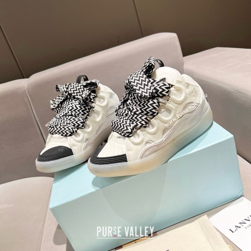 Lanvin X Gallery Department Leather Curb Sneakers L081116 Black/White 2025 (SS-25081116)