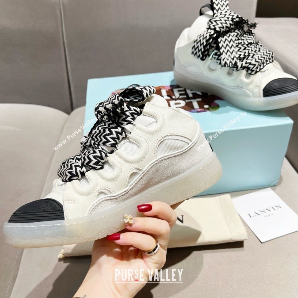 Lanvin X Gallery Department Leather Curb Sneakers L081116 Black/White 2025 (SS-25081116)