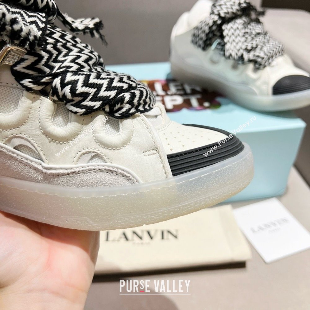 Lanvin X Gallery Department Leather Curb Sneakers L081116 Black/White 2025 (SS-25081116)