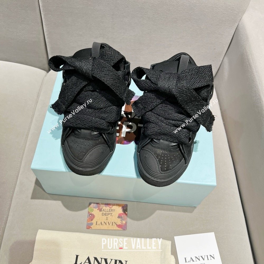Lanvin X Gallery Department Leather Curb Sneakers L081118 Black 2025 (SS-25081118)
