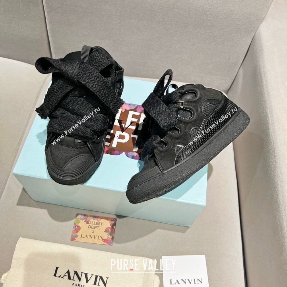 Lanvin X Gallery Department Leather Curb Sneakers L081118 Black 2025 (SS-25081118)