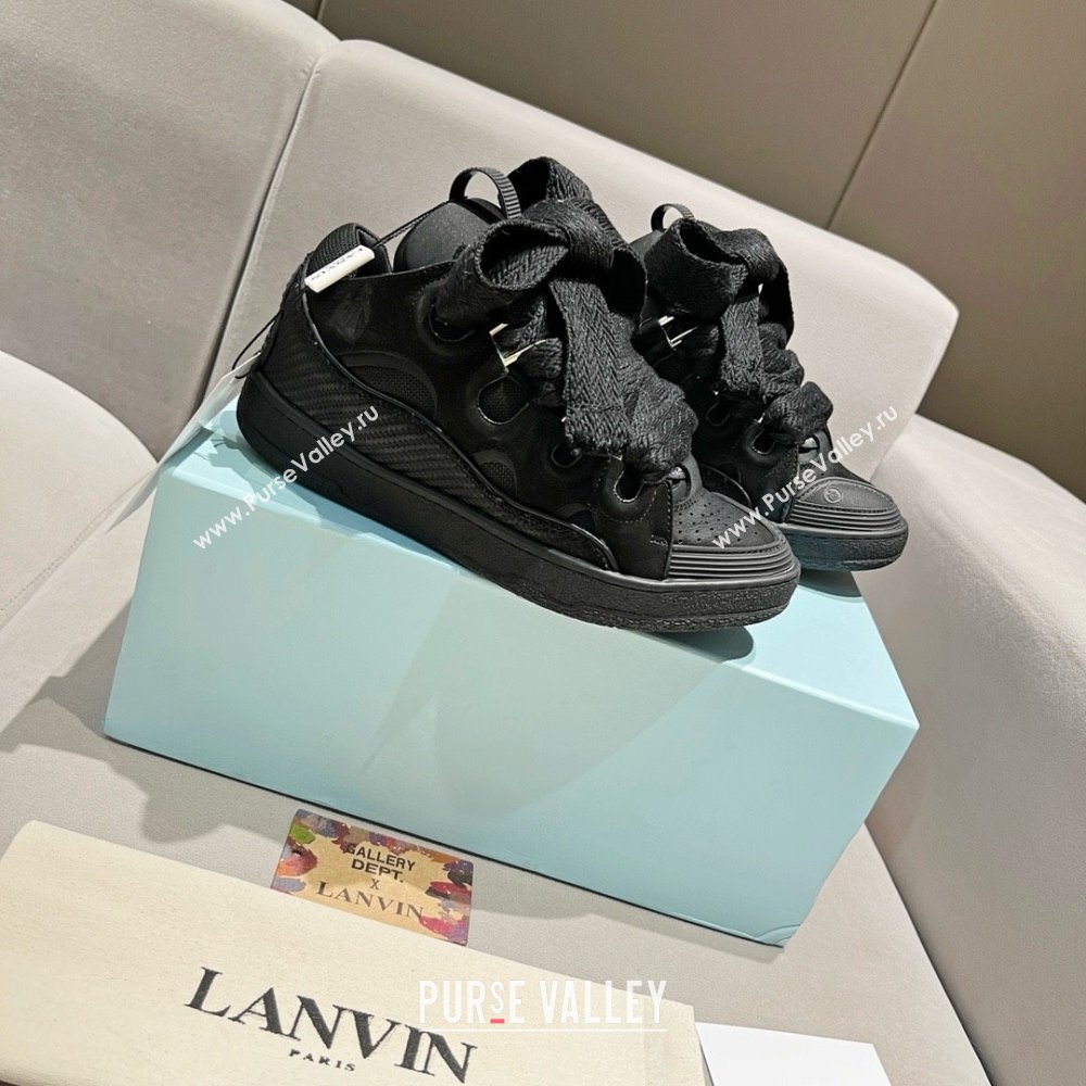Lanvin X Gallery Department Leather Curb Sneakers L081118 Black 2025 (SS-25081118)