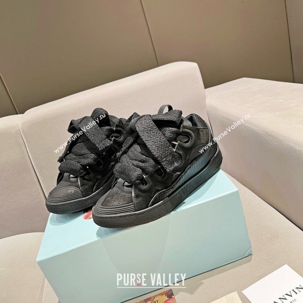 Lanvin X Gallery Department Leather Curb Sneakers L081118 Black 2025 (SS-25081118)