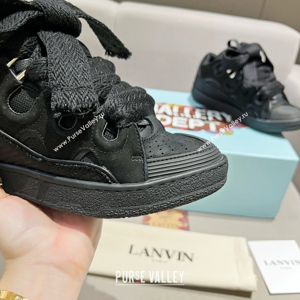 Lanvin X Gallery Department Leather Curb Sneakers L081118 Black 2025 (SS-25081118)