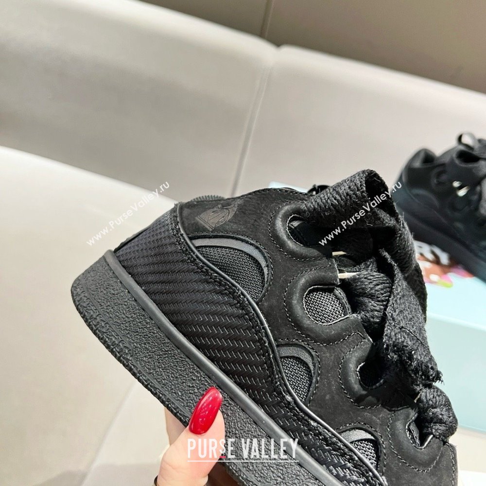 Lanvin X Gallery Department Leather Curb Sneakers L081118 Black 2025 (SS-25081118)