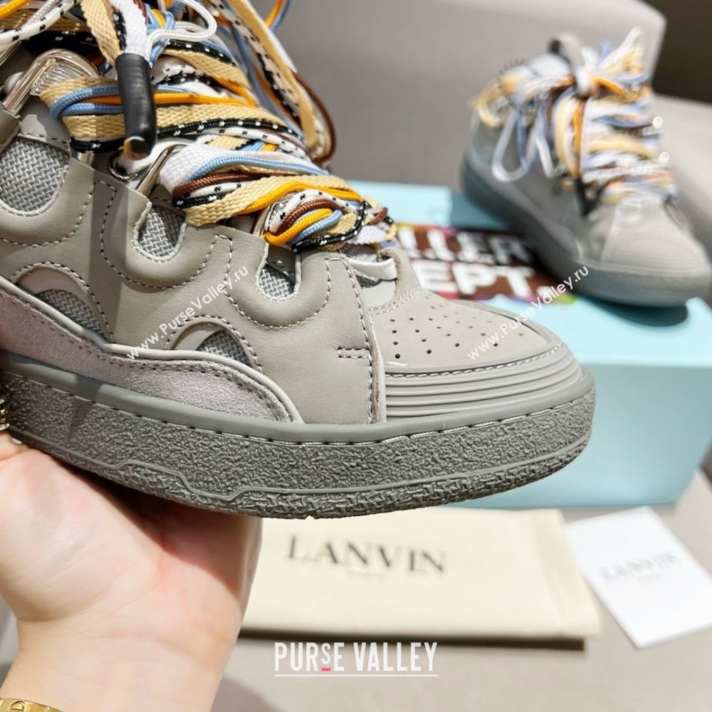 Lanvin X Gallery Department Leather Curb Sneakers L081112 Grey 2025 (SS-25081112)