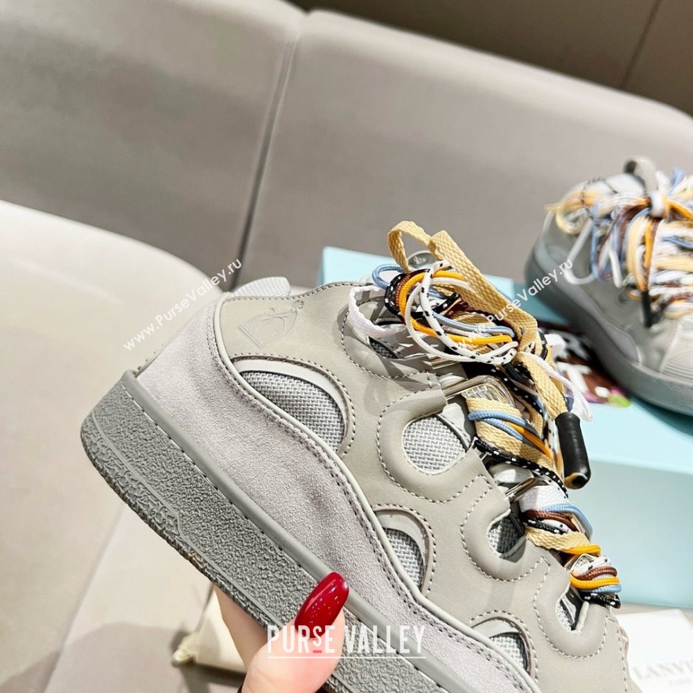 Lanvin X Gallery Department Leather Curb Sneakers L081112 Grey 2025 (SS-25081112)