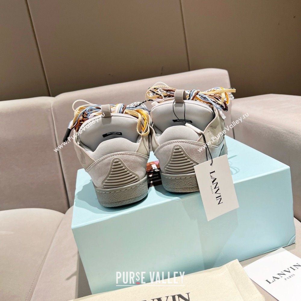 Lanvin X Gallery Department Leather Curb Sneakers L081112 Grey 2025 (SS-25081112)
