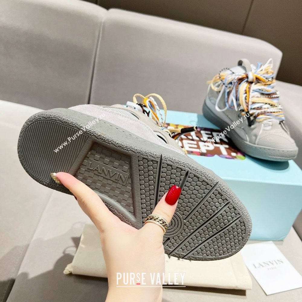 Lanvin X Gallery Department Leather Curb Sneakers L081112 Grey 2025 (SS-25081112)