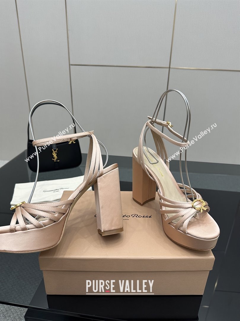 Gianvito Rossi Rita Platform Sandals in Satin Beige 2025 (MD-25081206)