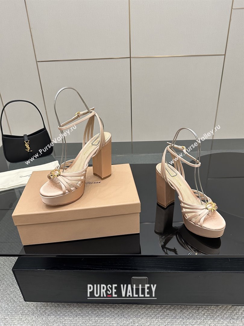 Gianvito Rossi Rita Platform Sandals in Satin Beige 2025 (MD-25081206)
