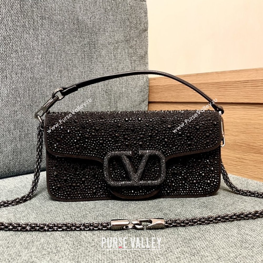 Valentino Medium Loco Bag with Crystals 1134 Chocolate/Black 2025 (JD-25081215)