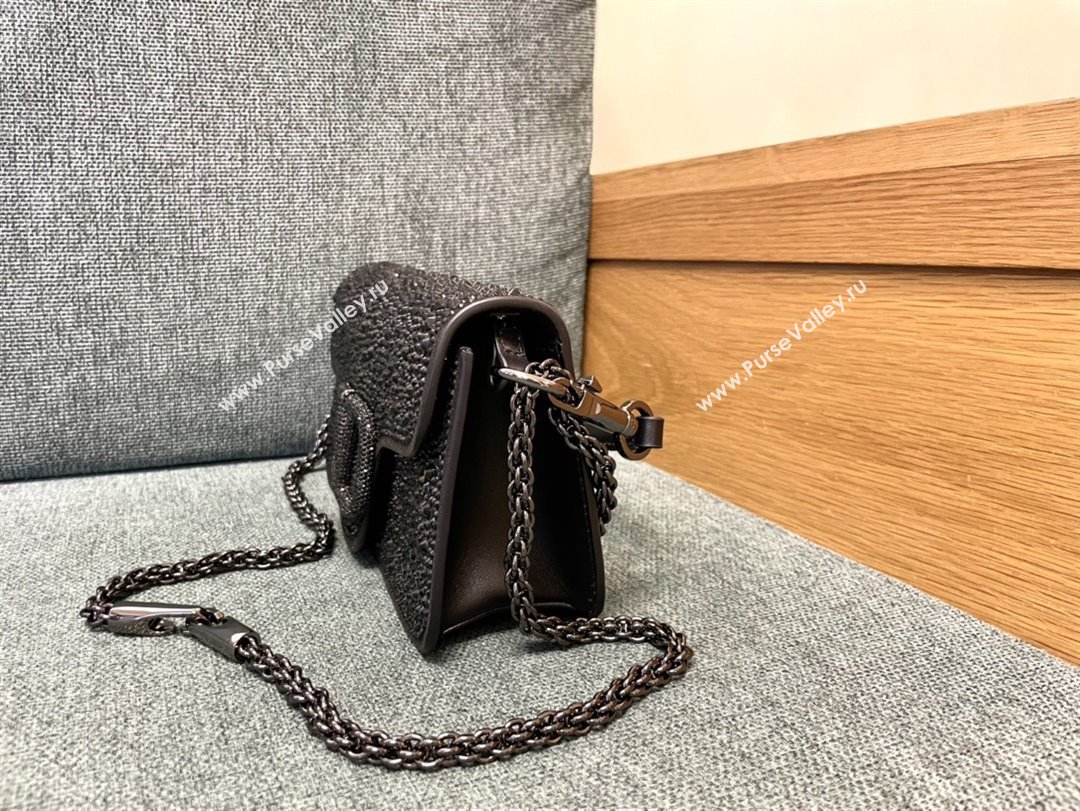 Valentino Medium Loco Bag with Crystals 1134 Chocolate/Black 2025 (JD-25081215)