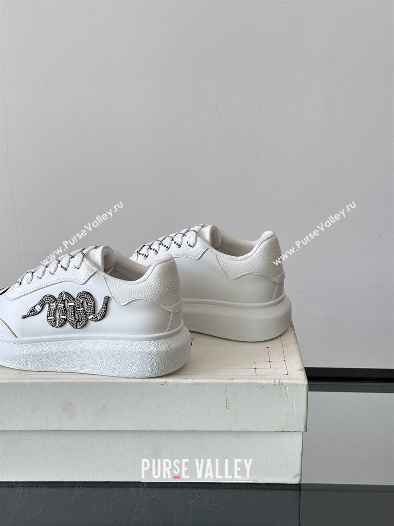 Alexander McQueen Oversized Sneakers in Calfskin Leather AM14 White 2025 (SHH-25081514)