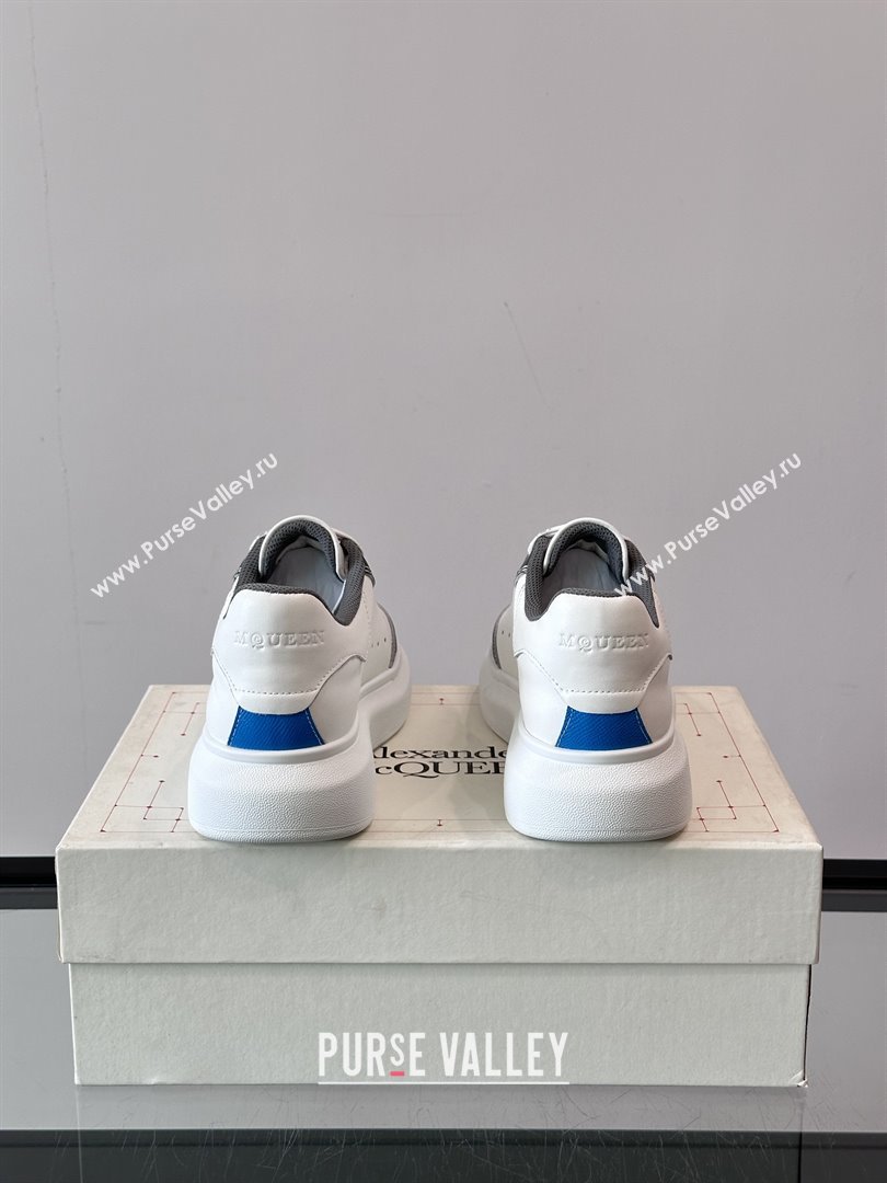 Alexander McQueen Oversized Sneakers in Calfskin Leather AM16 White/Grey 2025 (SHH-25081903)