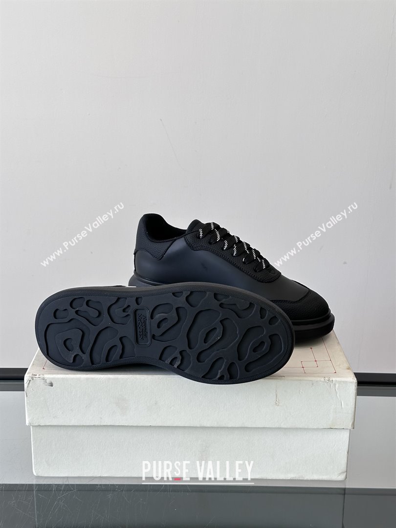 Alexander McQueen Oversized Sneakers in Calfskin Leather AM02 Black 2025 (SHH-25081502)