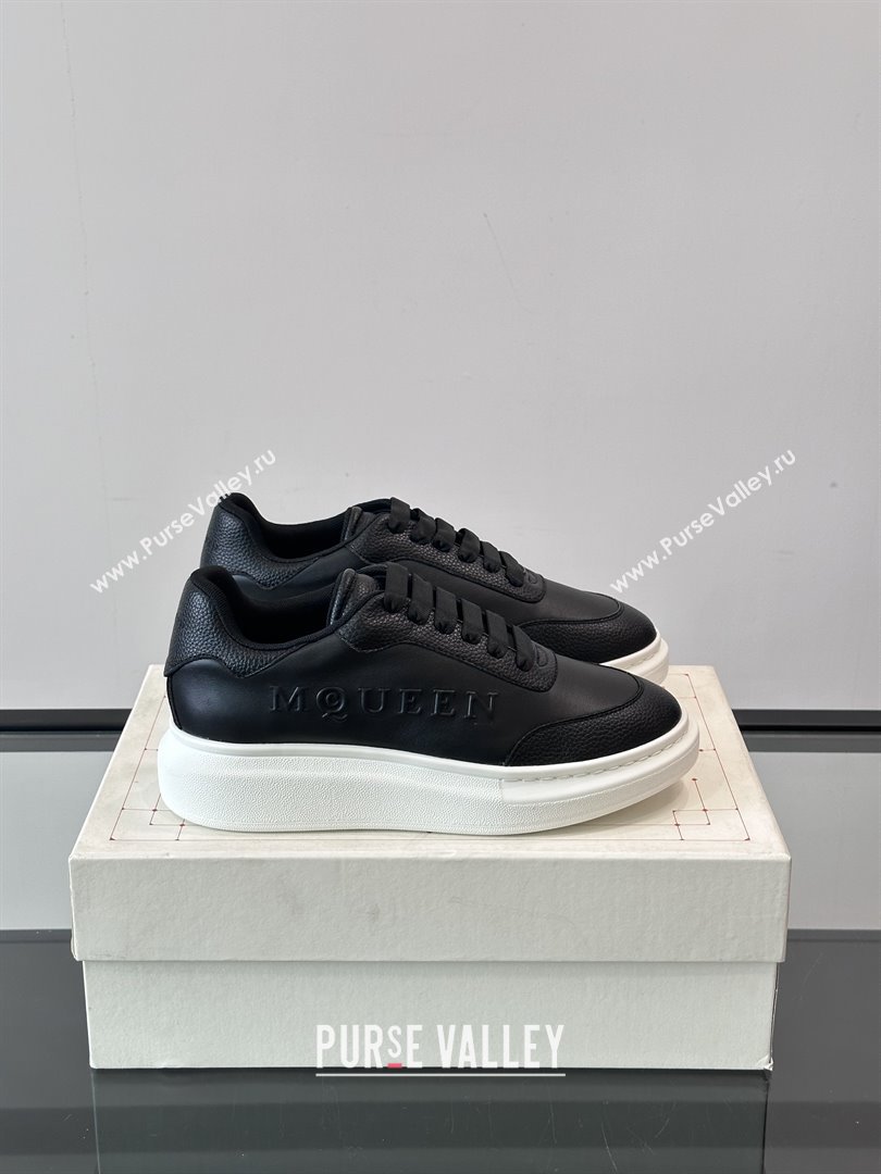 Alexander McQueen Oversized Sneakers in Calfskin Leather AM22 Black 2025 (SHH-25081909)