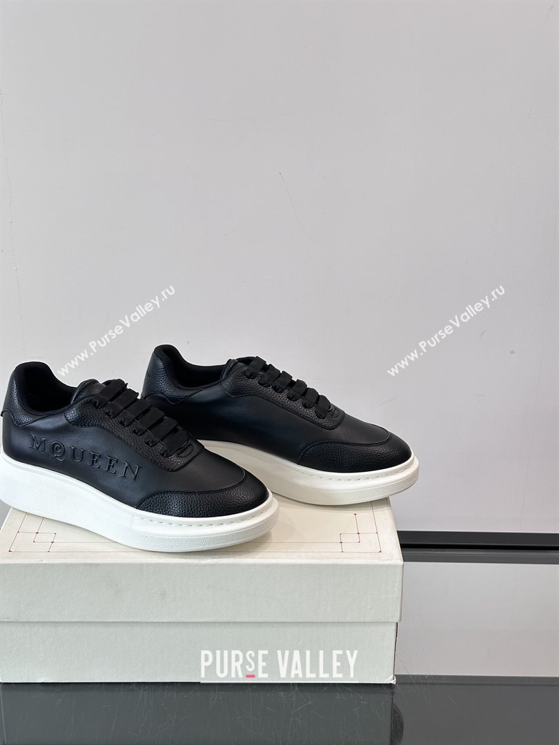 Alexander McQueen Oversized Sneakers in Calfskin Leather AM22 Black 2025 (SHH-25081909)