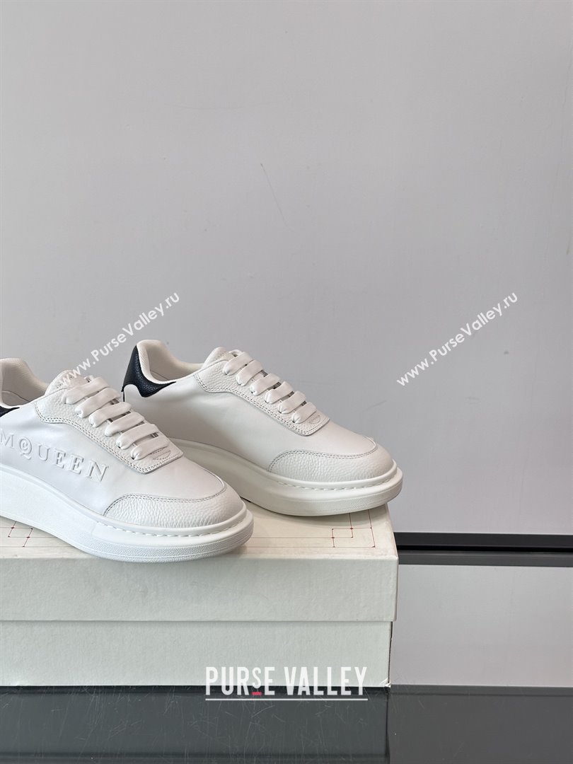 Alexander McQueen Oversized Sneakers in Calfskin Leather AM17 White/Black 2025 (SHH-25081904)