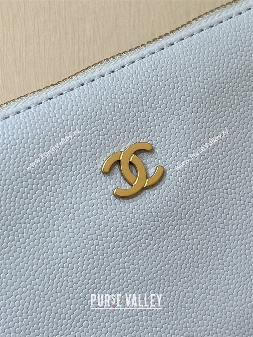 Chanel 22 Bag in Haas Grainy Calfskin AS3261 Light Blue 2025 Top Quality (SHUNY-25081812)