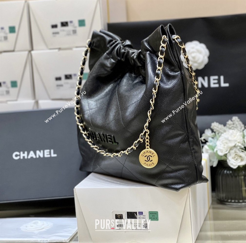 Chanel 22 Bag in Grainy Calfskin AS3260 Black/Gold 2025 Top Quality (SHUNY-25081816)