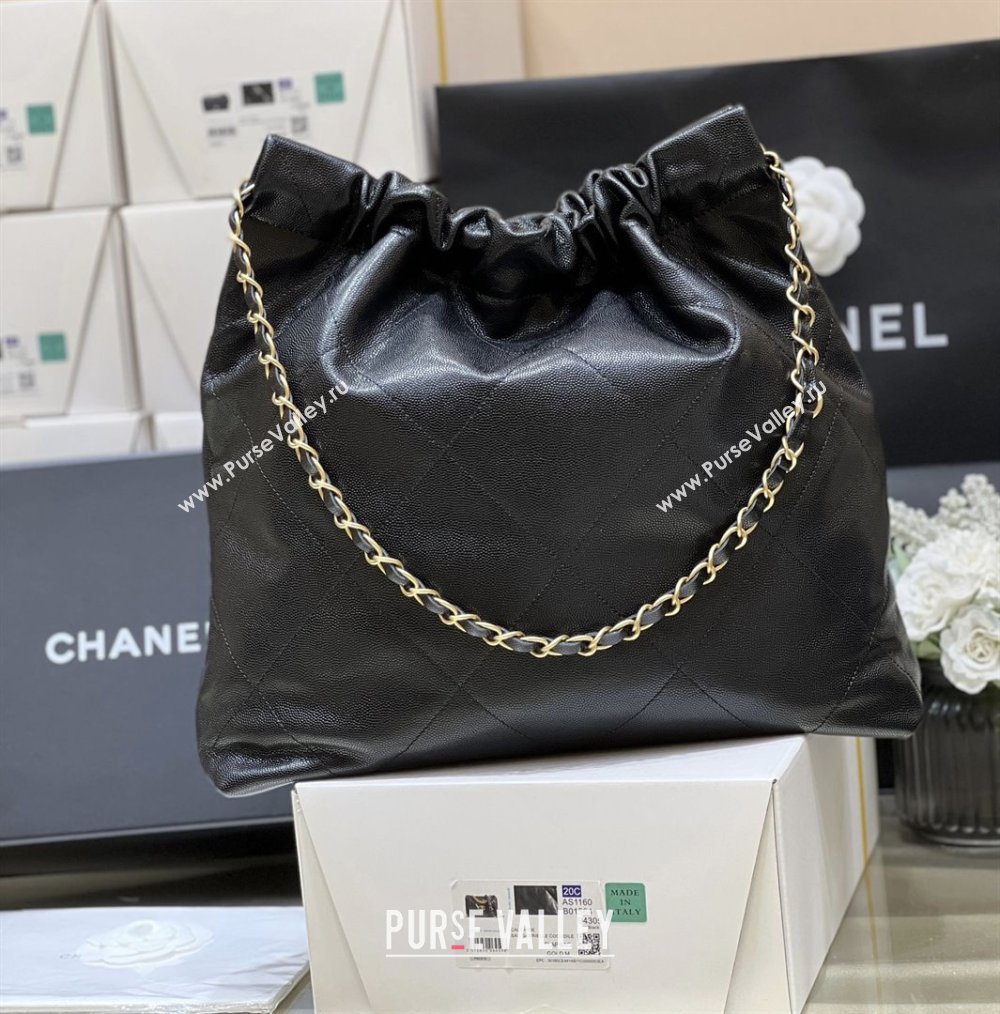 Chanel 22 Bag in Grainy Calfskin AS3260 Black/Gold 2025 Top Quality (SHUNY-25081816)