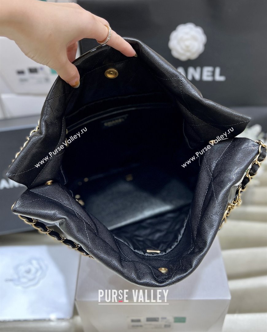 Chanel 22 Bag in Grainy Calfskin AS3260 Black/Gold 2025 Top Quality (SHUNY-25081816)