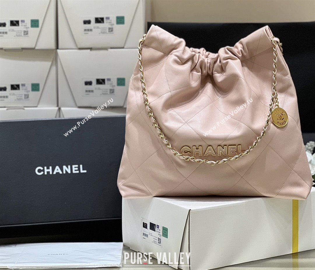 Chanel 22 Bag in Haas Grainy Calfskin AS3261 Pink 2025 Top Quality (SHUNY-25081809)