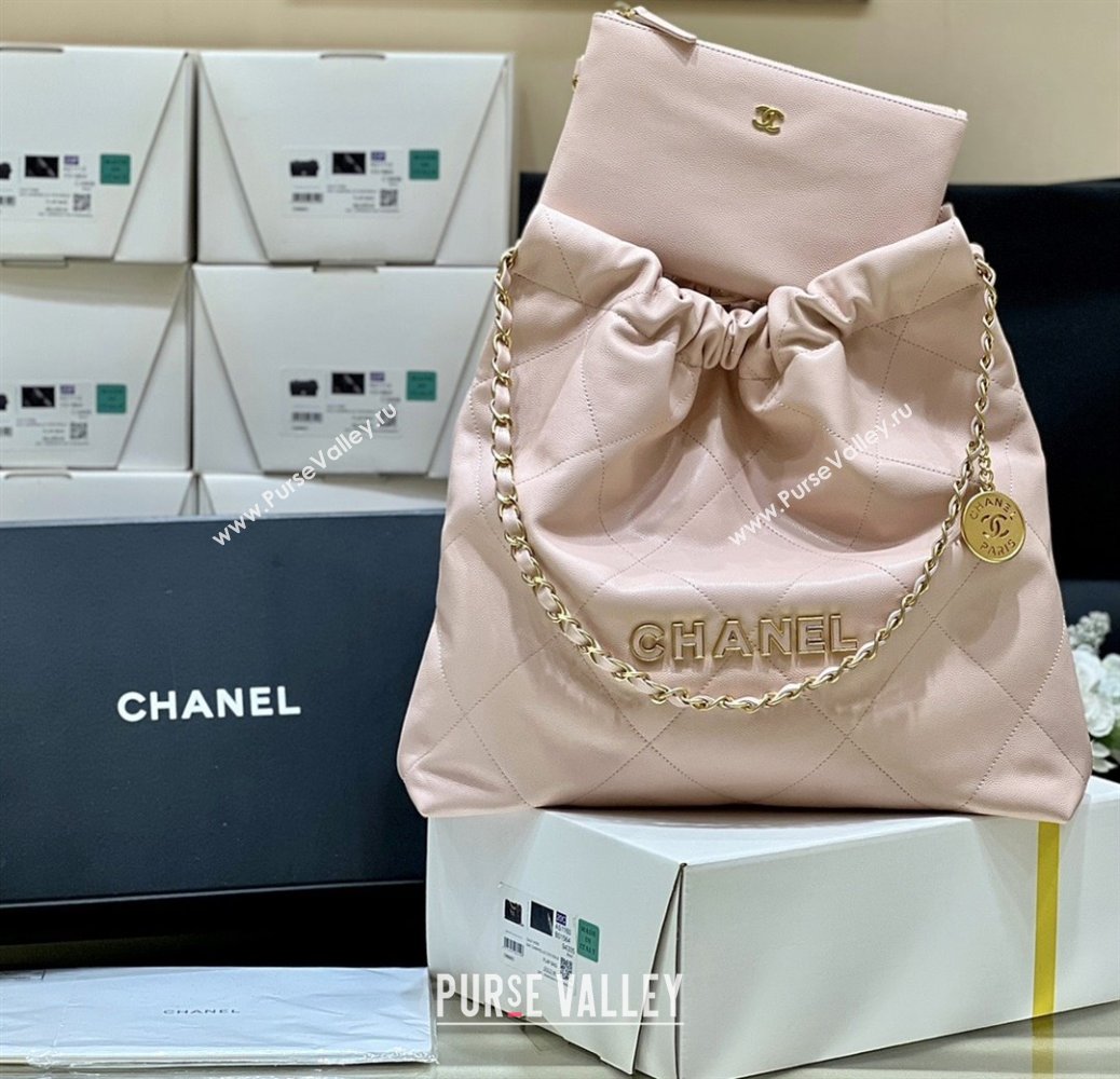 Chanel 22 Bag in Haas Grainy Calfskin AS3261 Pink 2025 Top Quality (SHUNY-25081809)