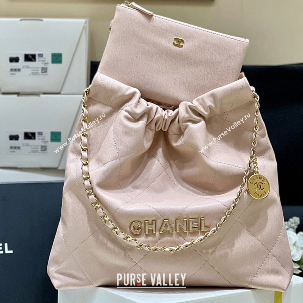 Chanel 22 Bag in Haas Grainy Calfskin AS3261 Pink 2025 Top Quality (SHUNY-25081809)