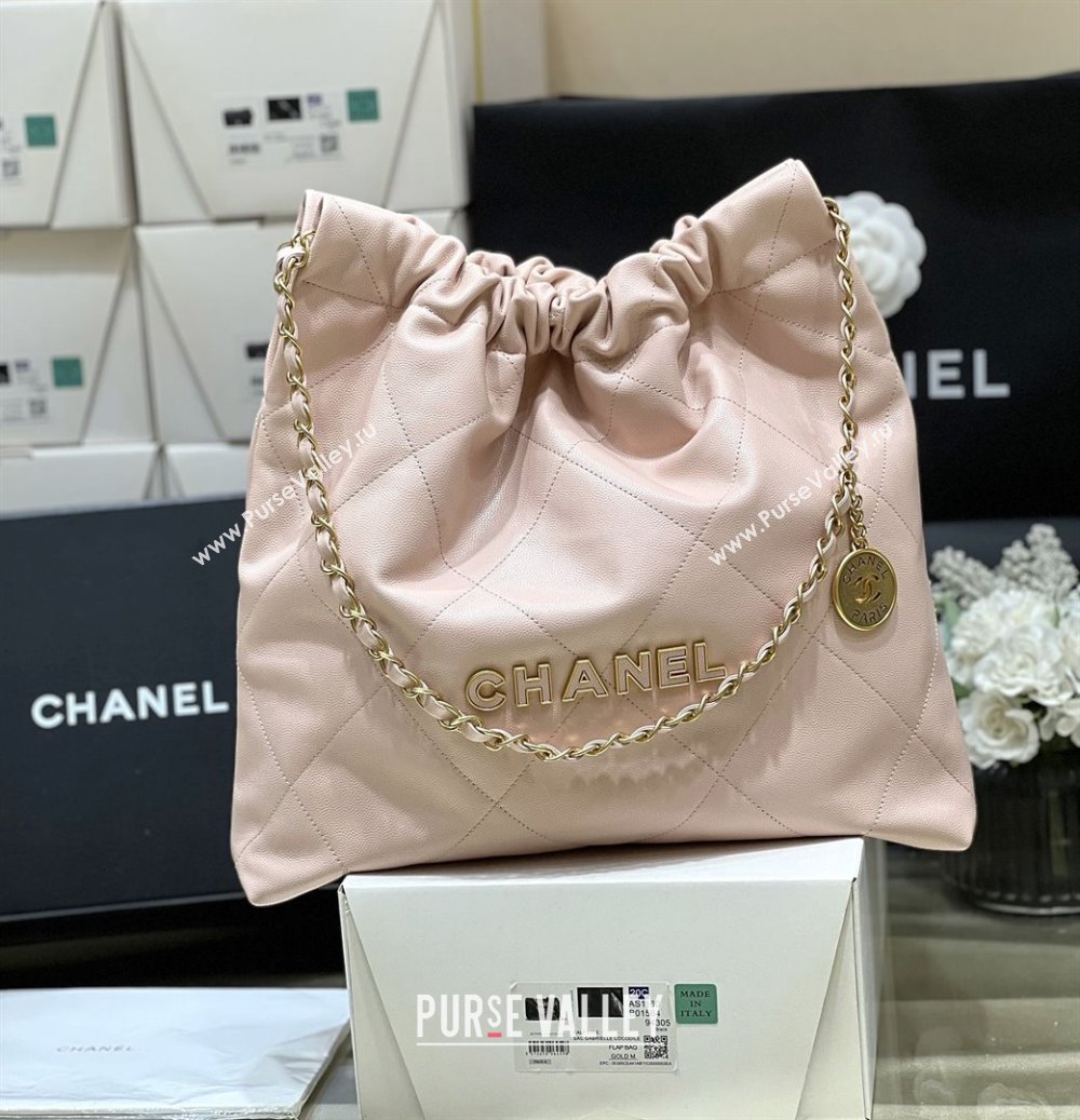 Chanel 22 Bag in Haas Grainy Calfskin AS3261 Pink 2025 Top Quality (SHUNY-25081809)