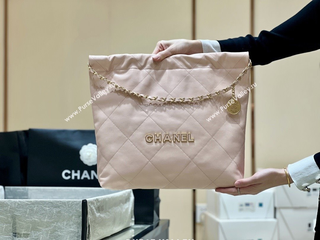 Chanel 22 Bag in Haas Grainy Calfskin AS3261 Pink 2025 Top Quality (SHUNY-25081809)