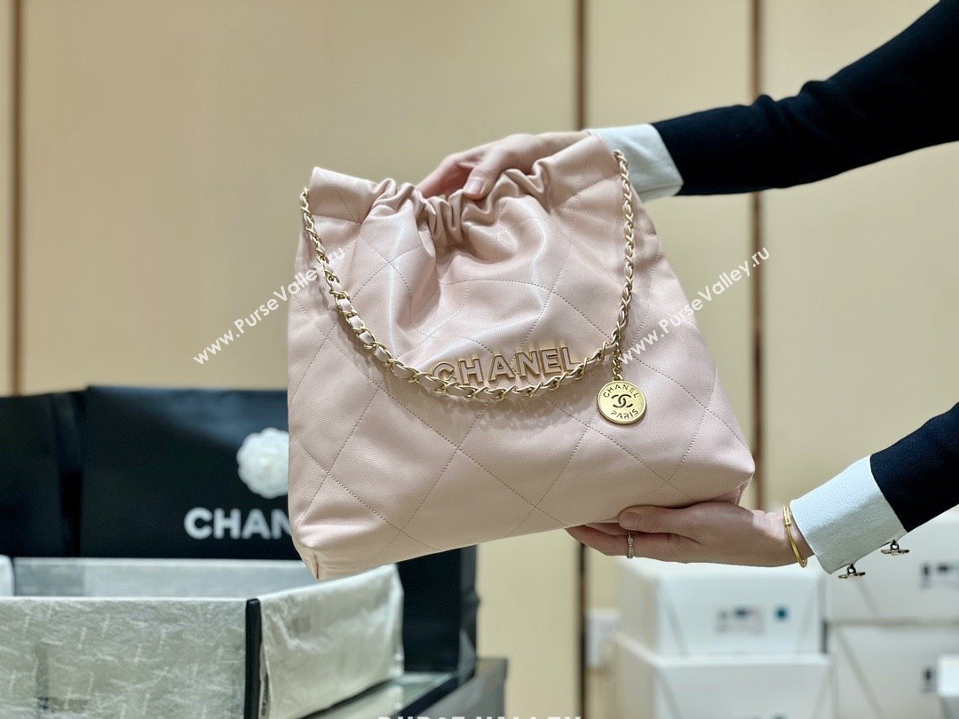 Chanel 22 Bag in Haas Grainy Calfskin AS3261 Pink 2025 Top Quality (SHUNY-25081809)