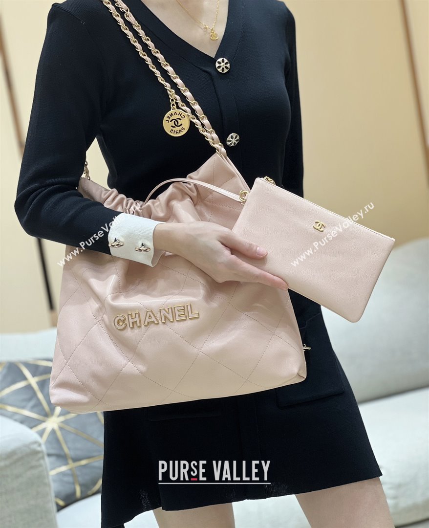 Chanel 22 Bag in Haas Grainy Calfskin AS3261 Pink 2025 Top Quality (SHUNY-25081809)