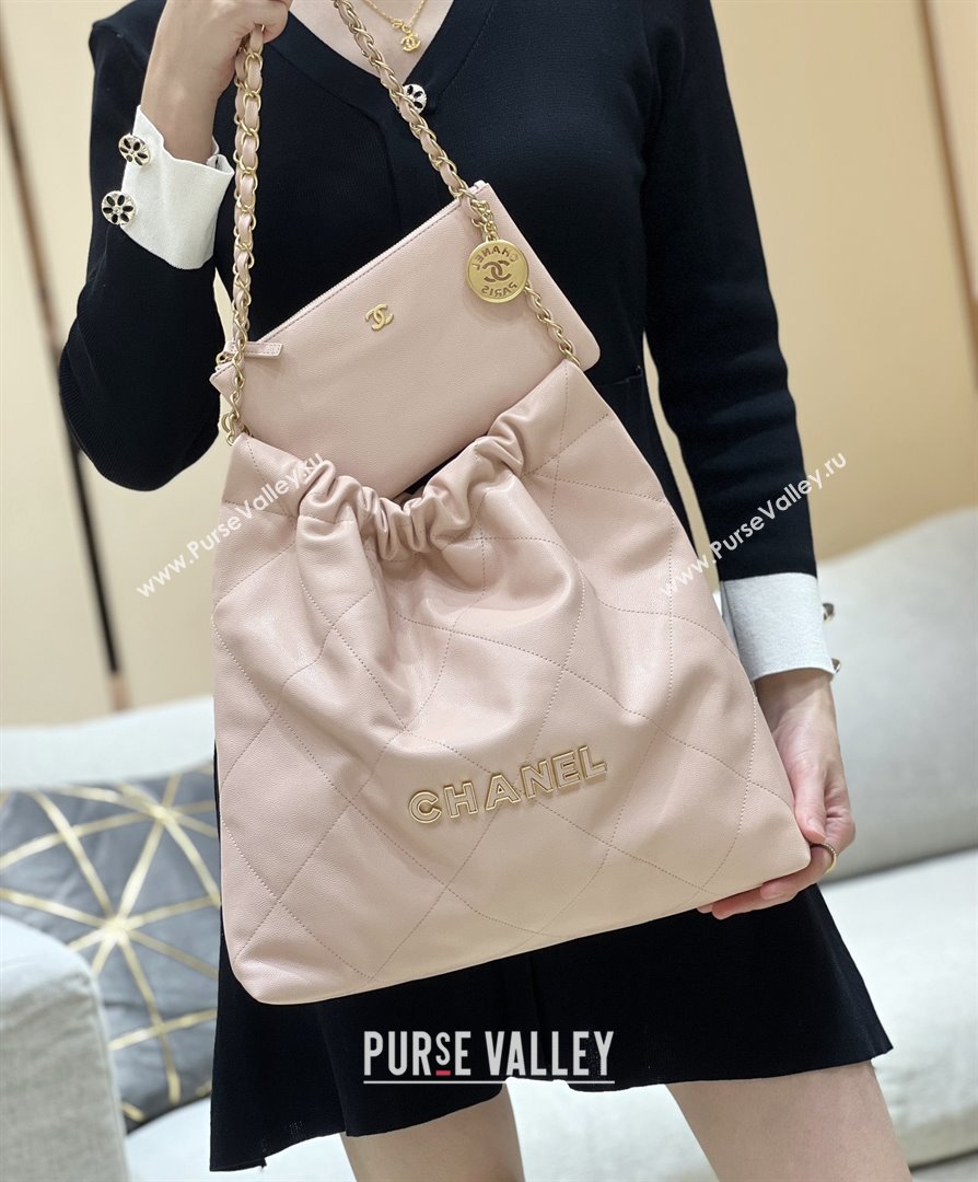 Chanel 22 Bag in Haas Grainy Calfskin AS3261 Pink 2025 Top Quality (SHUNY-25081809)
