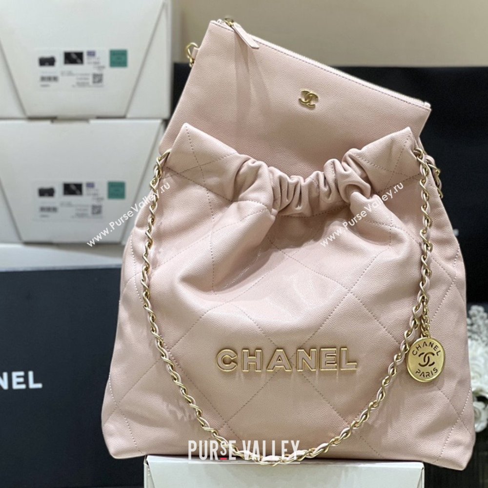 Chanel 22 Small Bag in Haas Grainy Calfskin AS3260 Pink 2025 Top Quality (SHUNY-25081808)