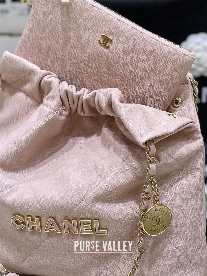 Chanel 22 Small Bag in Haas Grainy Calfskin AS3260 Pink 2025 Top Quality (SHUNY-25081808)