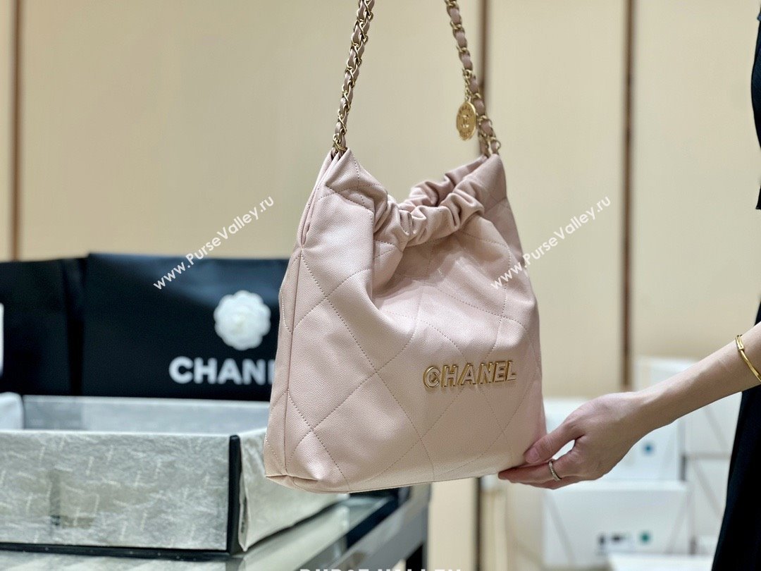 Chanel 22 Small Bag in Haas Grainy Calfskin AS3260 Pink 2025 Top Quality (SHUNY-25081808)