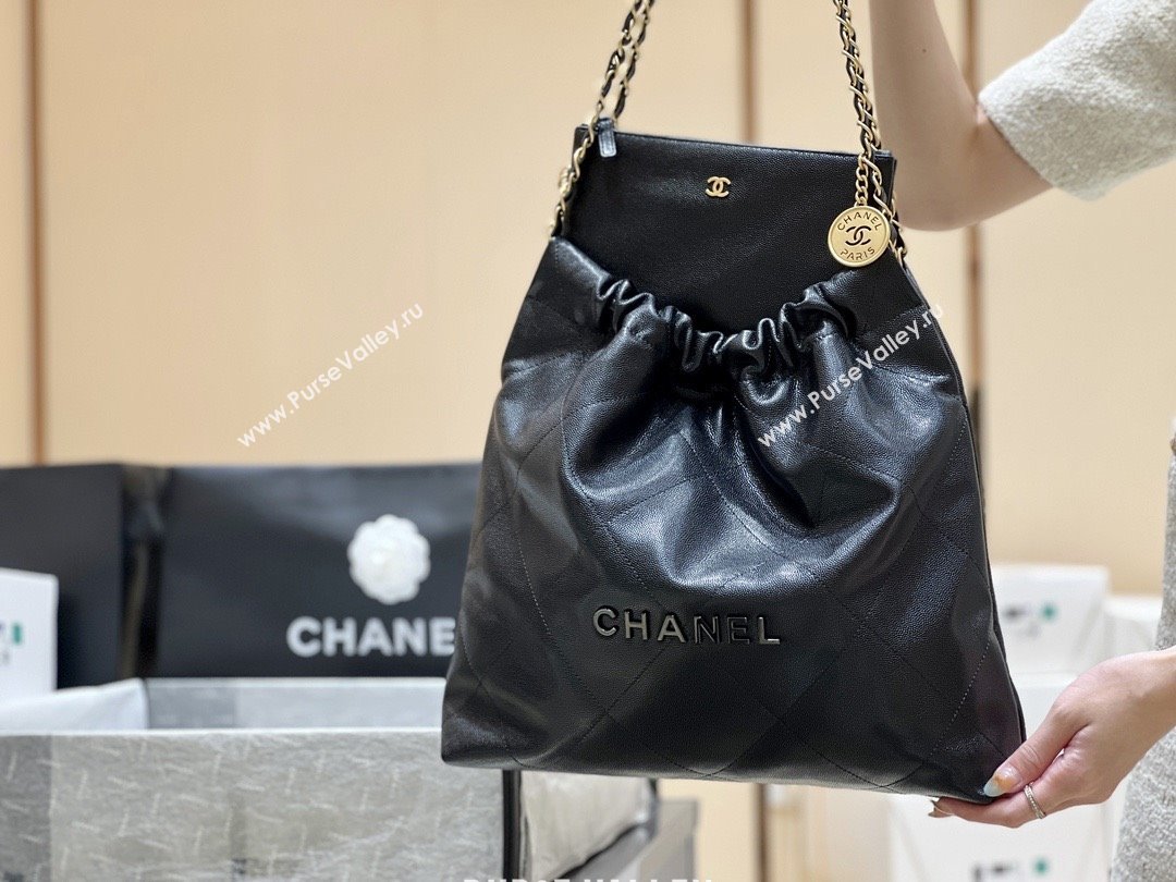 Chanel 22 Bag in Grainy Calfskin AS3260 Black/Gold 2025 Top Quality (SHUNY-25081816)
