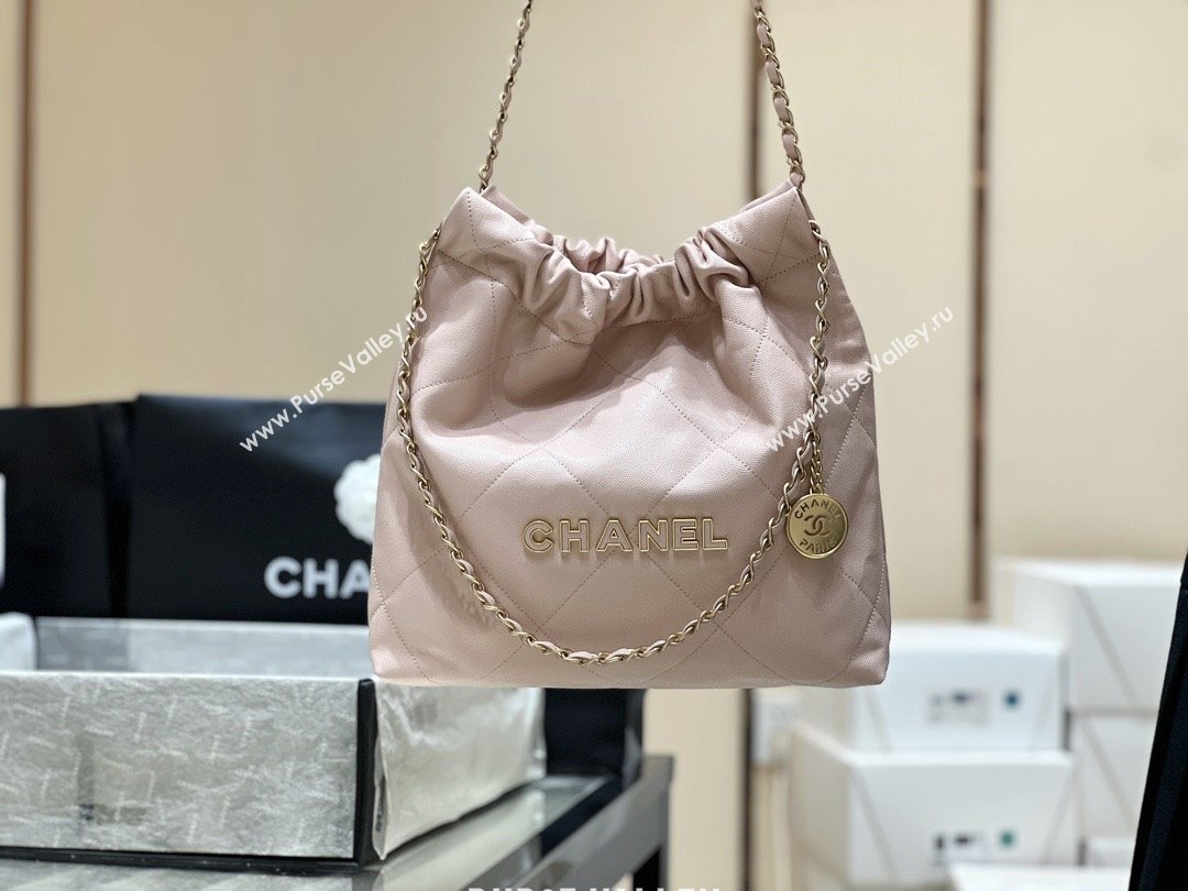 Chanel 22 Small Bag in Haas Grainy Calfskin AS3260 Pink 2025 Top Quality (SHUNY-25081808)
