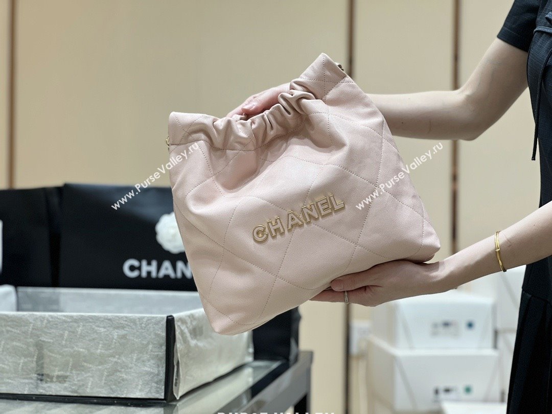 Chanel 22 Small Bag in Haas Grainy Calfskin AS3260 Pink 2025 Top Quality (SHUNY-25081808)